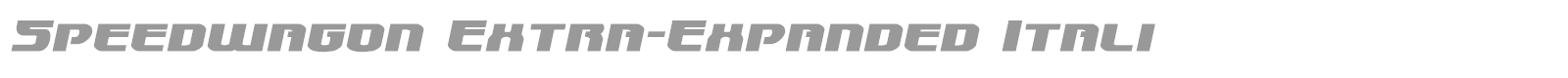 Speedwagon font preview