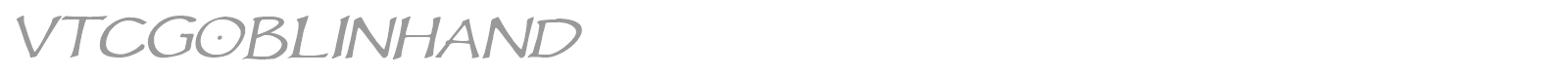 VTC Goblin Hand font preview