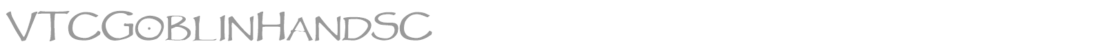 VTC Goblin Hand font preview