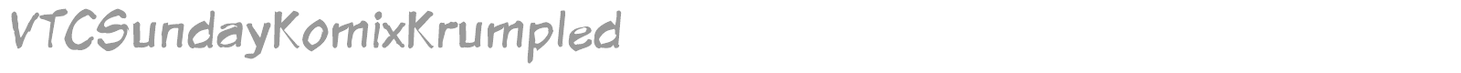 VTC Sunday Komix font preview