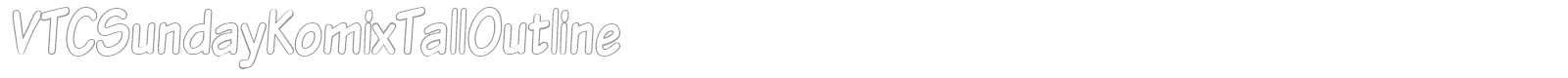 VTC Sunday Komix font preview