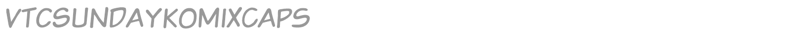 VTC Sunday Komix font preview