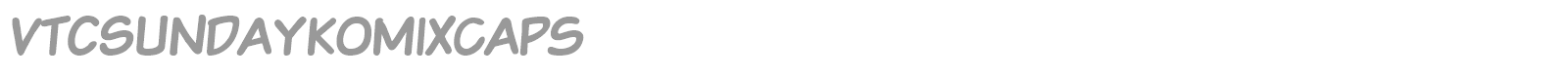 VTC Sunday Komix font preview