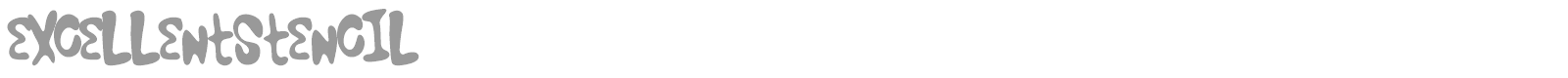 Excellent Stencil font preview