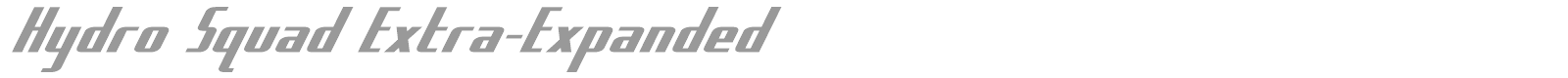 Hydro Squad font preview