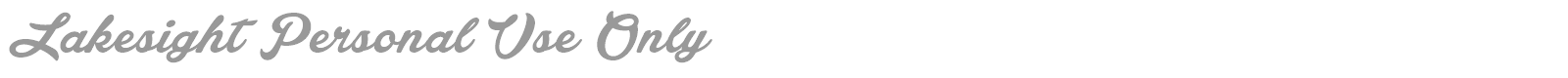 Lakesight font preview
