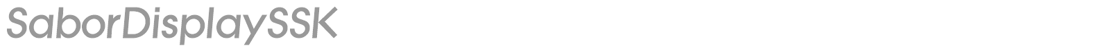 SaborDisplaySSK font preview