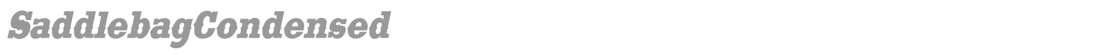 SaddlebagCondensed font preview