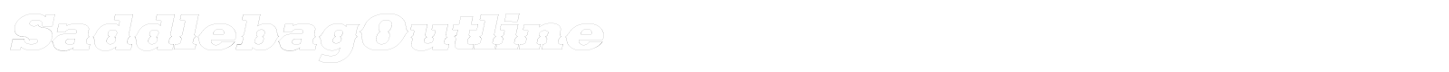SaddlebagOutline font preview