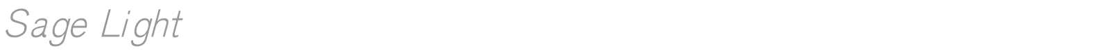 Sage Light font preview