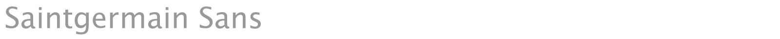 Saintgermain Sans font preview