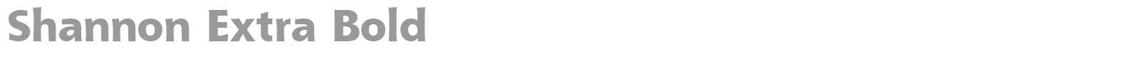 Shannon Extra Bold font preview