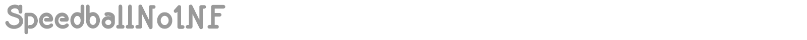 SpeedballNo1NF font preview