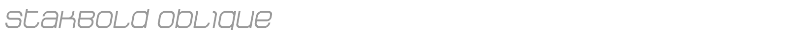 StakBold Oblique font preview