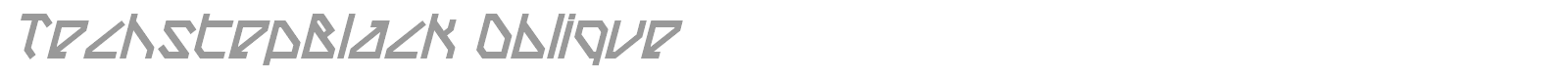 TechstepBlack Oblique font preview