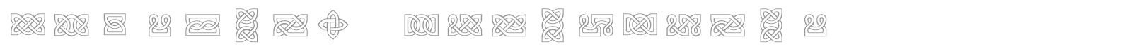 VTCeltia KnotsWhite font preview