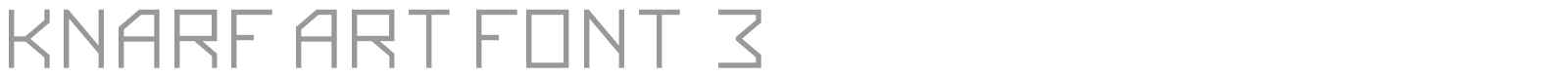 Knarf Art font preview