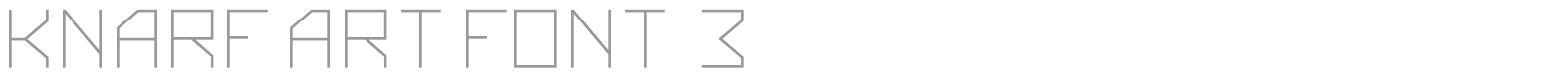 Knarf Art font preview