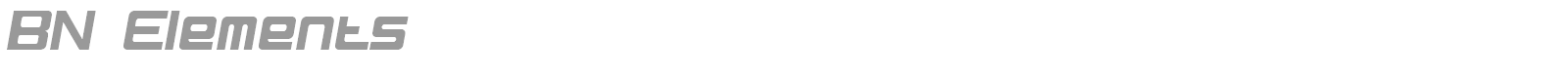 BN Elements font preview