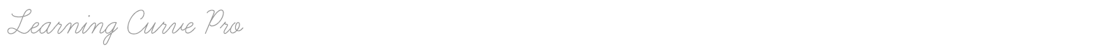 Learning Curve font preview