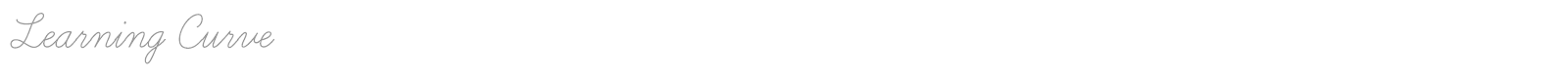 Learning Curve font preview