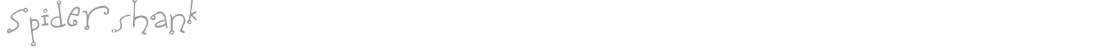 Spidershank font preview