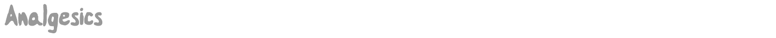 Analgesics font preview