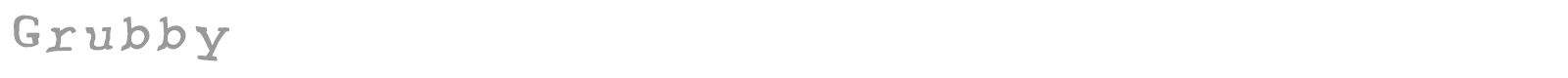 Grubby font preview
