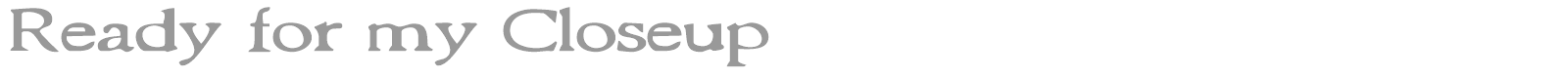 Ready For My Closeup font preview