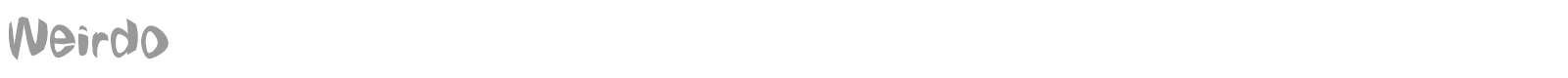 Weirdo font preview