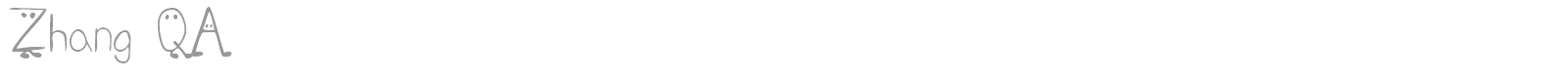 Zhang QA font preview