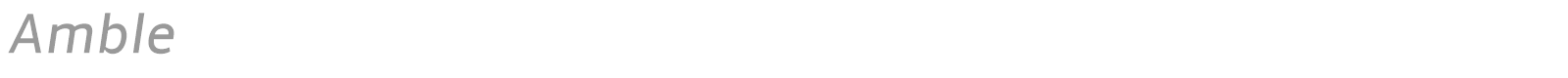 Amble font preview