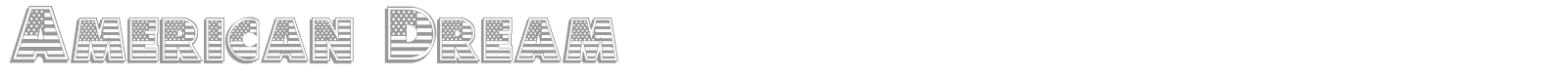 American Dream font preview