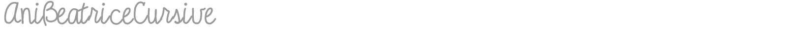 Ani Beatrice Cursive font preview