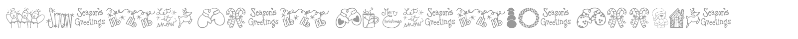 Austie Bost Christmas Doodles font preview
