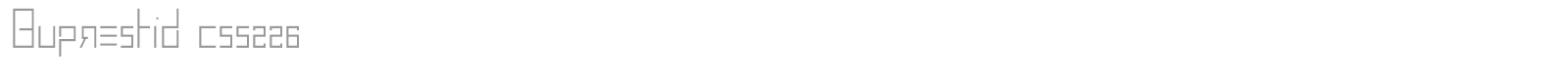 Buprestid Css226 font preview