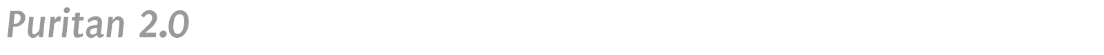Puritan 2.0 font preview