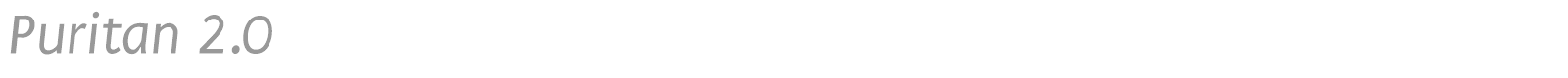 Puritan 2.0 font preview