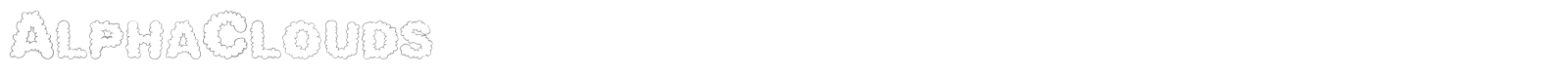 Alpha Clouds font preview