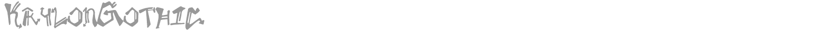 Krylon Gothic font preview