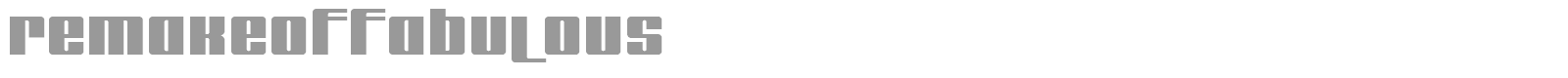 Remake Of Fabulous font preview
