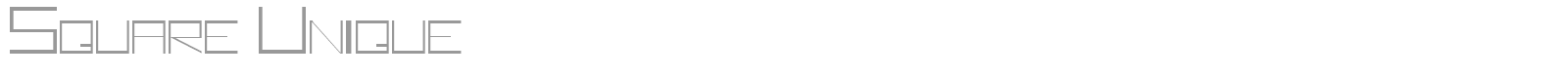 Square Unique font preview