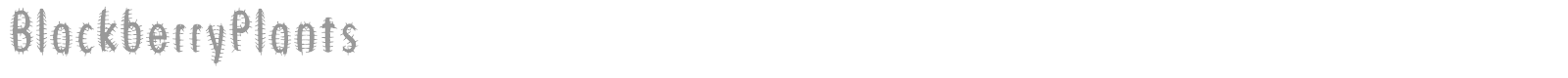 Blackberry Plants font preview