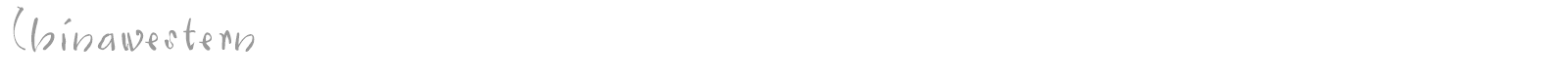 China Western font preview