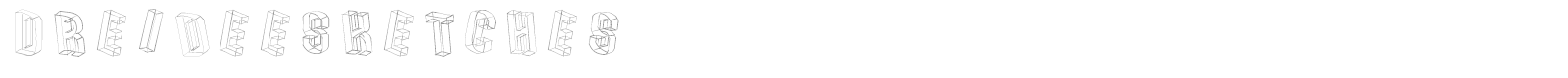 DreiDee Sketches font preview
