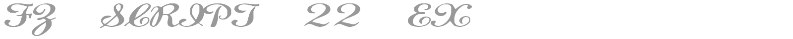 FZ SCRIPT 22 EX font preview