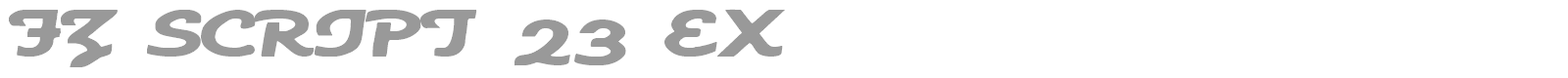 FZ SCRIPT 23 EX font preview
