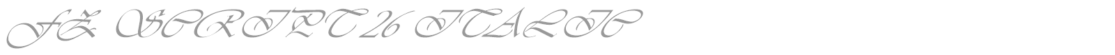 FZ SCRIPT 26 ITALIC font preview
