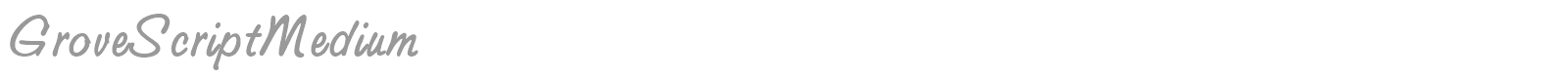GroveScriptMedium font preview