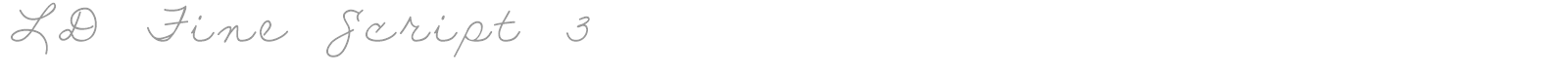 LD Fine Script 3 font preview